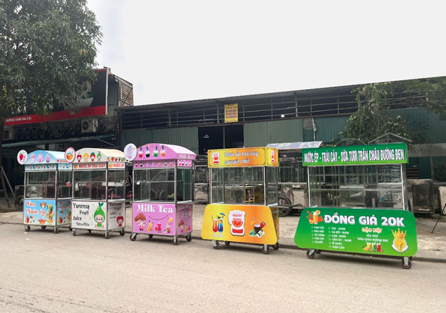 Xe đẩy bán trà sữa mới giá tốt