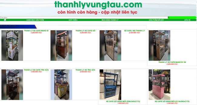 Website thanh lý xe trà sữa tại Vũng Tàu