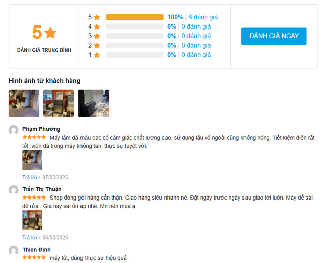 Đánh giá của khách hàng