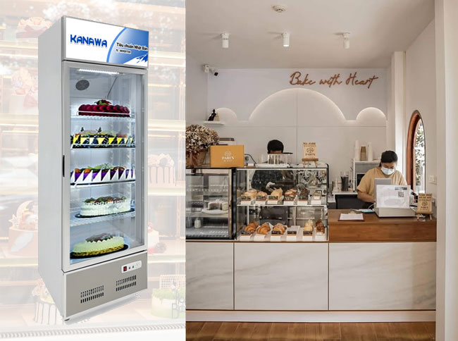 Quy mô ứng dụng tủ bánh kem 1 cánh