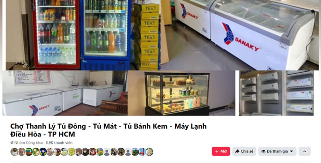 Hội nhóm thanh lý tủ trưng bày bánh kem HCM