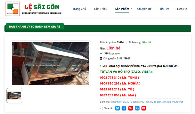 Website hangthanhlysaigon.net