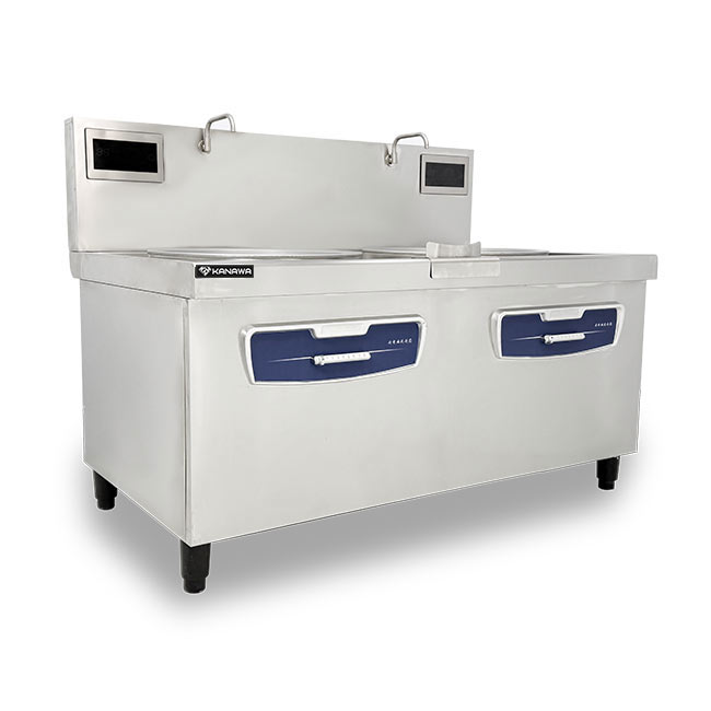 Bếp xào điện 2 họng 1m6 liền chảo