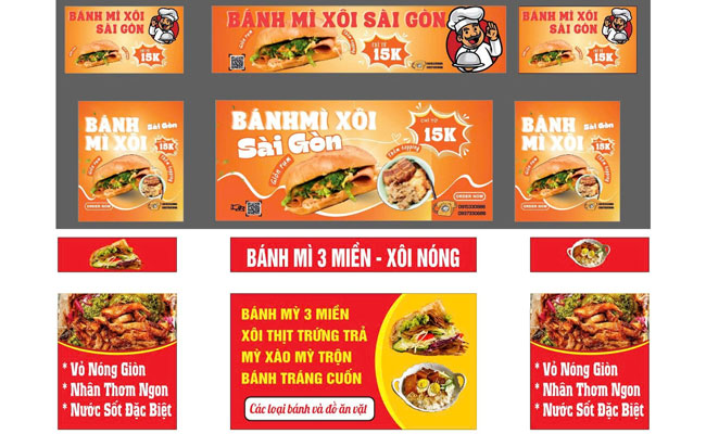 mẫu decal dán xe bánh mì
