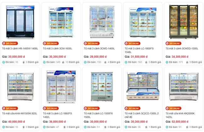 Báo giá tủ mát tại Bình Dương