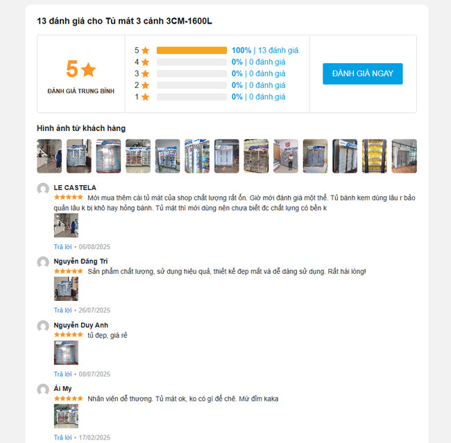 Chọn tủ có feedback tốt