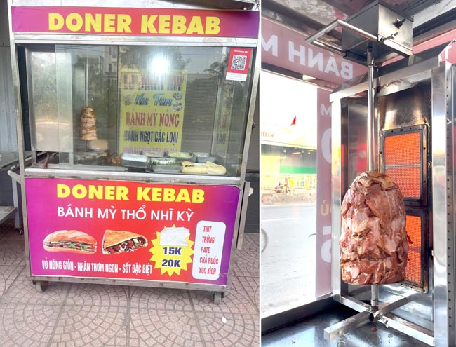 Xe đẩy b&aacute;n b&aacute;nh m&igrave; Thổ Nhĩ Kỳ cũ