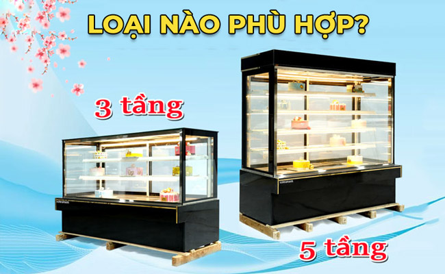 Nên mua tủ bánh kem 3 tầng hay 5 tầng? Các tiêu chí lựa chọn