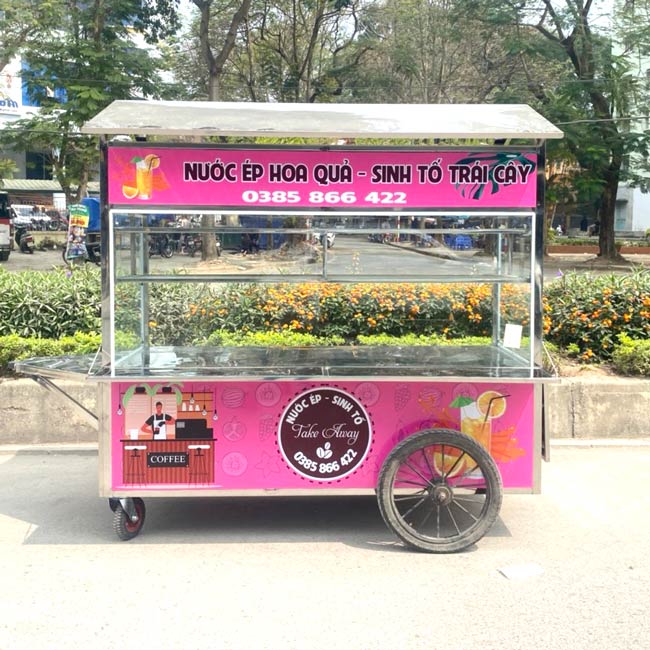 Thiết kế xe đẩy sinh tố hiện đại mẫu 1