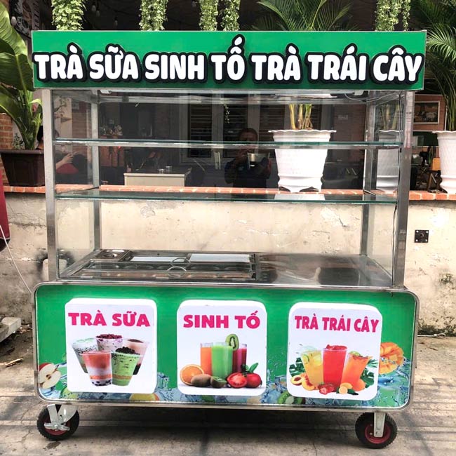 Thiết kế xe đẩy sinh tố hiện đại mẫu 2