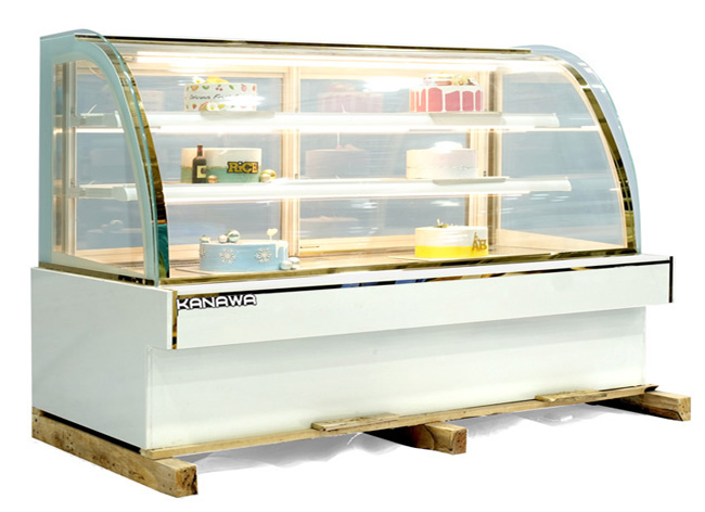 Tủ trưng bày 1m8 3 tầng kính cong