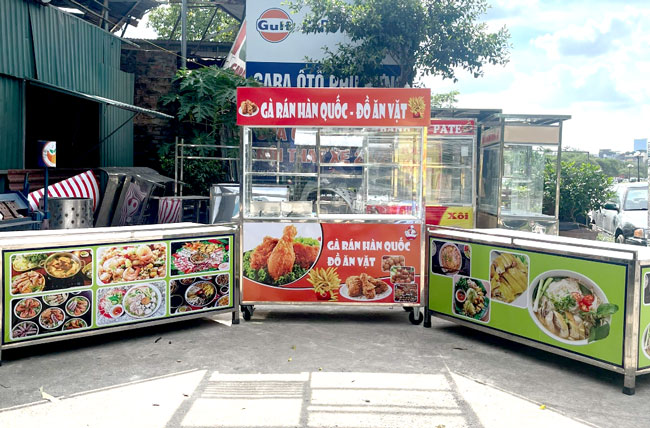 Trang bị xe đẩy bán hàng