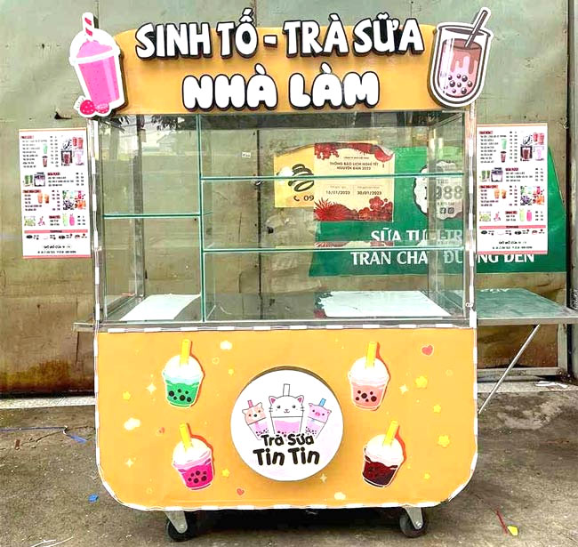 Hộp đ&egrave;n xe tr&agrave; sữa nổi bật