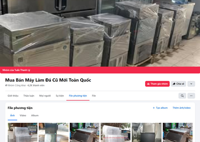 Fanpage thanh l&yacute; m&aacute;y đ&aacute; vi&ecirc;n