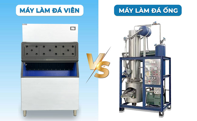 Máy làm đá viên vs Máy làm đá ống: Nên lựa chọn loại nào?