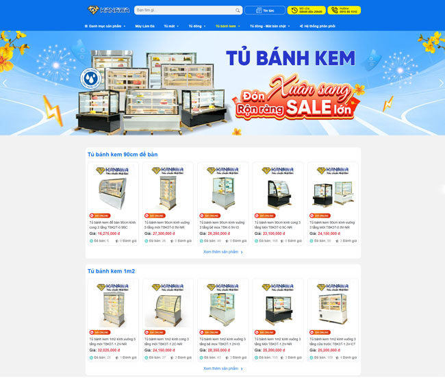 Mua tủ bảo quản b&aacute;nh kem online