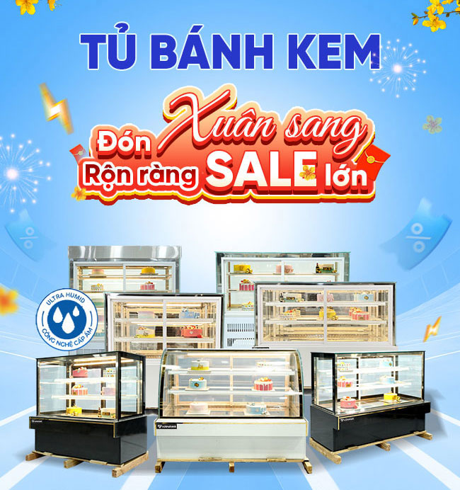 Tủ trưng b&agrave;y b&aacute;nh kem Kanawa