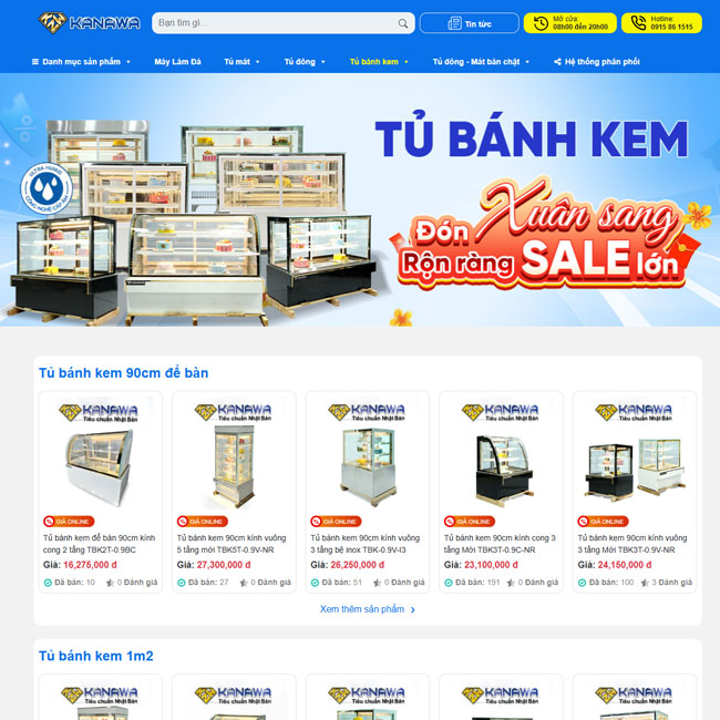 Mua tủ bánh kem online tại Bình Dương
