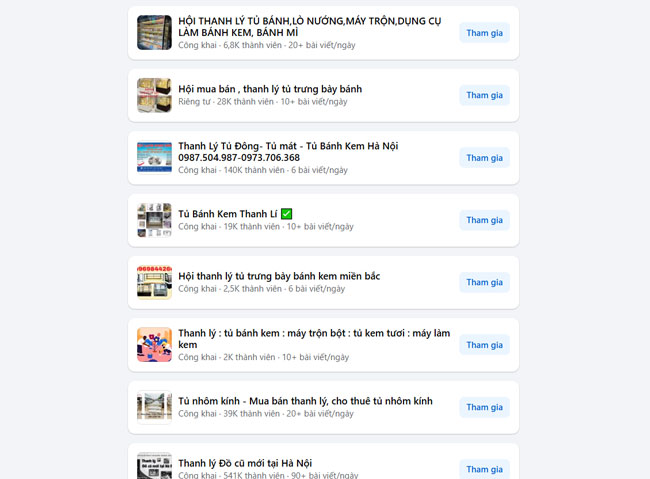 C&aacute;c hội nh&oacute;m thanh l&yacute; tủ b&aacute;nh kem