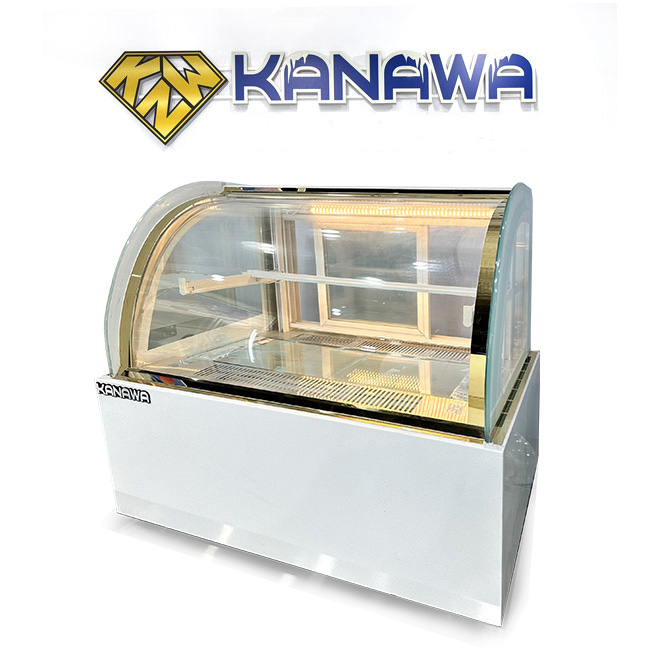 Tủ bánh kem để bàn 90cm kính cong 2 tầng TBK2T-0.9BC