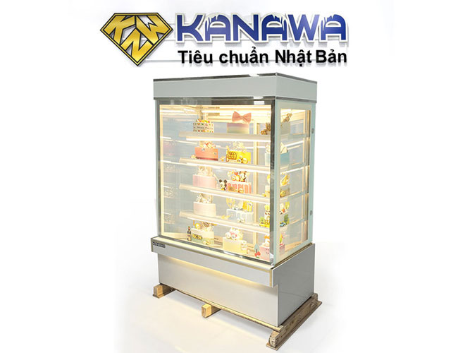 Tủ trưng b&agrave;y b&aacute;nh kem 5 tầng 1m2