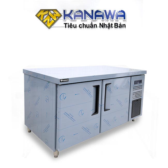 Tủ đông bàn chặt 1m5 350L làm lạnh quạt gió HR15GZB