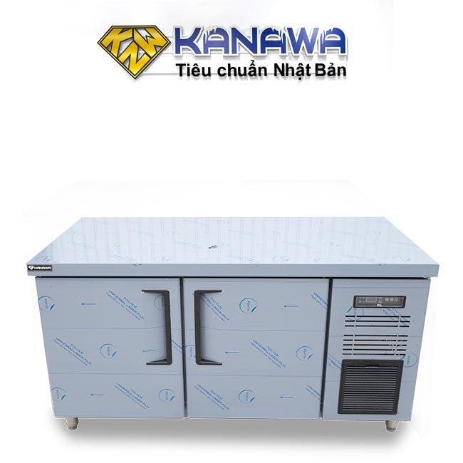 Tủ đông bàn chặt 1m5 350L làm lạnh quạt gió HR15GZB