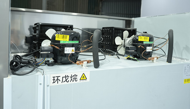 Hệ thống làm lạnh của tủ đông đứng