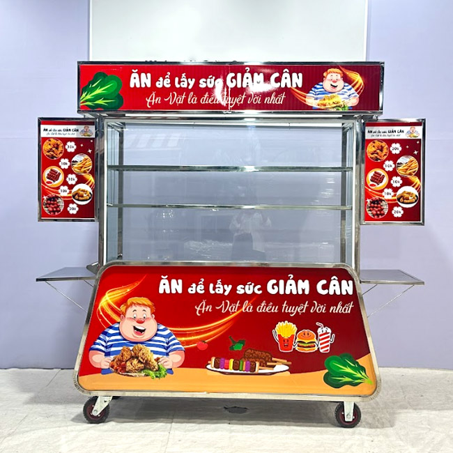 Xe đẩy bán gà rán chất lượng
