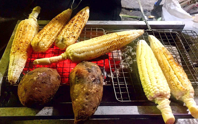 Ngô, khoai nướng