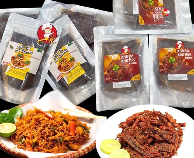 Khô bò, khô gà, khô heo