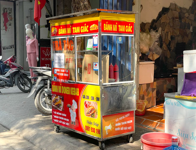 Bảo quản xe bánh mì ở nơi khô ráo