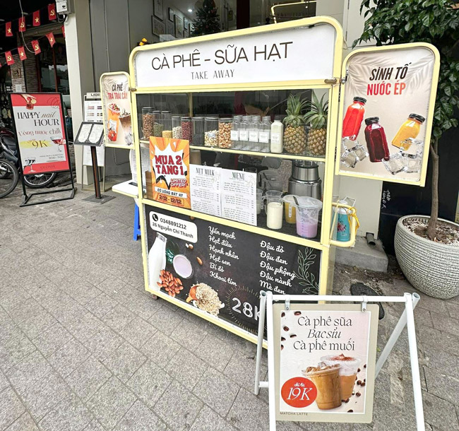 Xe đẩy b&aacute;n c&agrave; ph&ecirc; mang đi