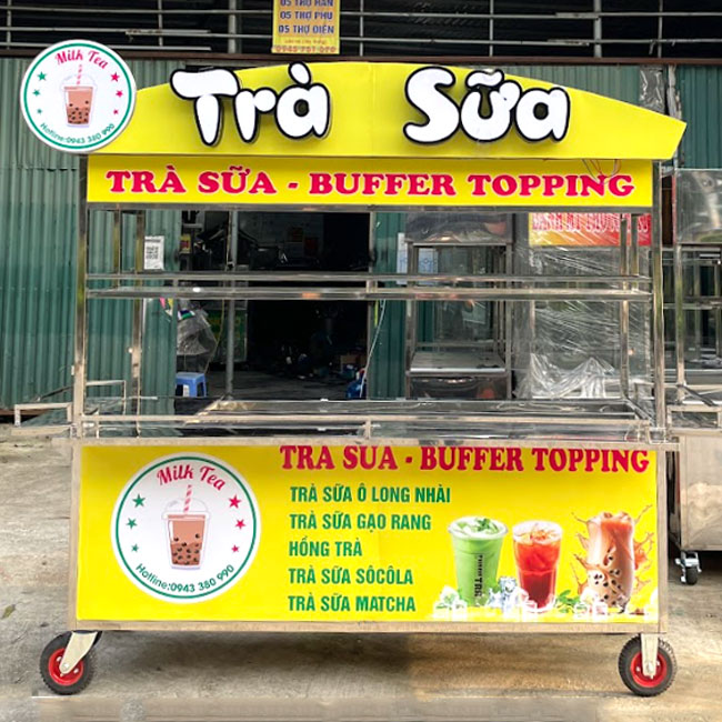 Đầu tư xe đẩy b&aacute;n tr&agrave; sữa