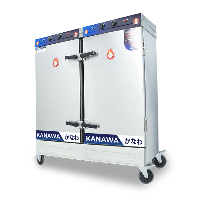 Tủ hấp bánh bao điện 24 khay có điều khiển