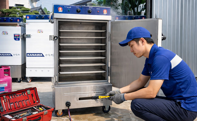 Cách sửa tủ cơm công nghiệp từ A–Z: Hướng dẫn khắc phục nhanh, tiết kiệm
