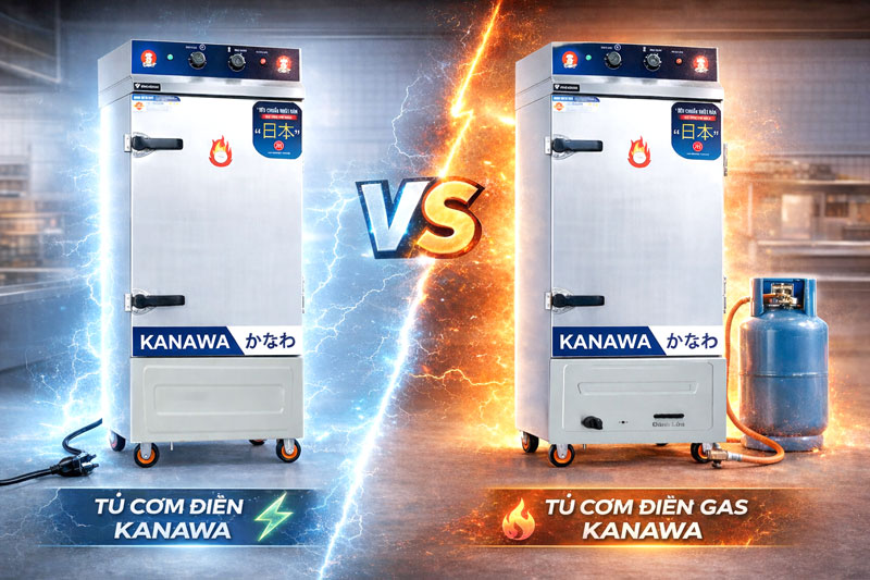 Cấu tạo tủ cơm điện v.s tủ cơm điện gas