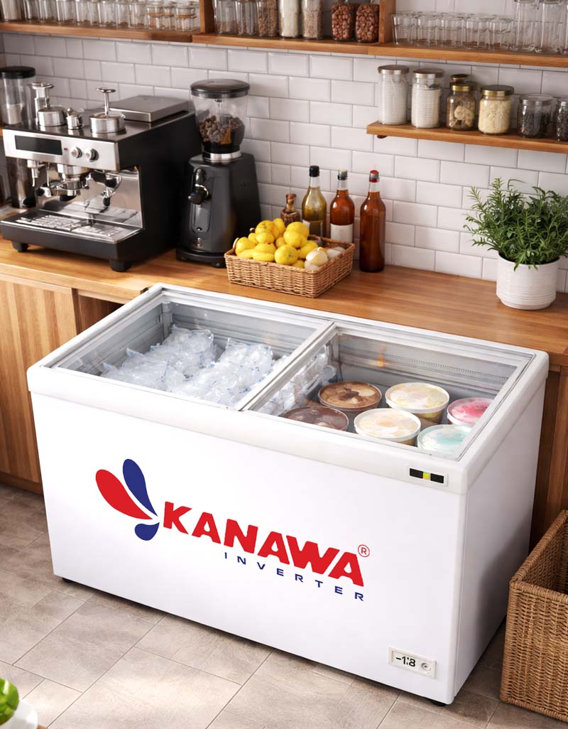 Tủ đ&ocirc;ng cho qu&aacute;n cafe