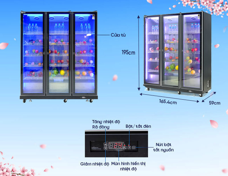 Vì sao cần biết kích thước của tủ mát siêu thị?