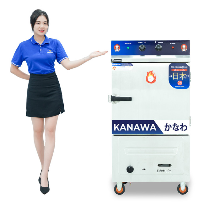 Tủ hấp b&aacute;nh bao điện gas 6 khay