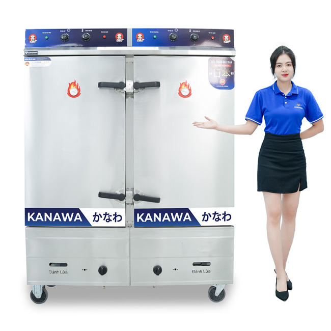 Tủ 24 khay điện gas hấp b&aacute;nh bao