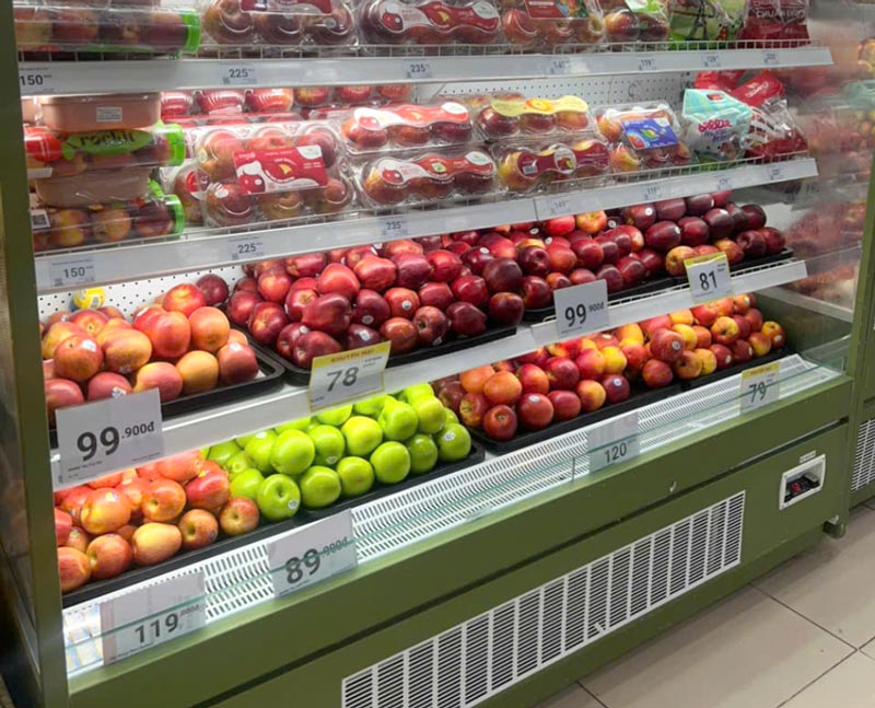 Tủ m&aacute;t si&ecirc;u thị kh&ocirc;ng cửa trưng b&agrave;y h&agrave;ng ti&ecirc;u thụ nhanh