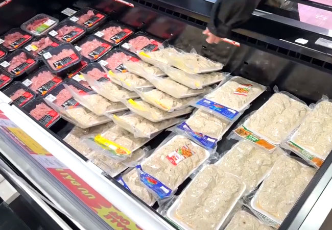 Tủ m&aacute;t nằm trưng b&agrave;y thực phẩm