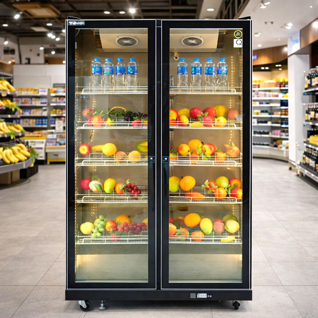 Tủ m&aacute;t trưng b&agrave;y tr&aacute;i c&acirc;y 2 c&aacute;nh