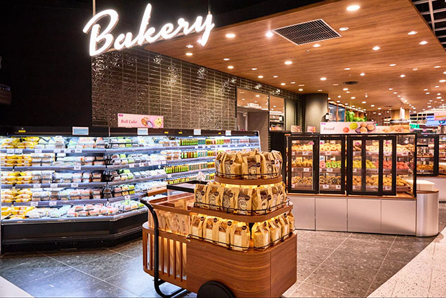 Mẫu thiết kế si&ecirc;u thị kết hợp bakery
