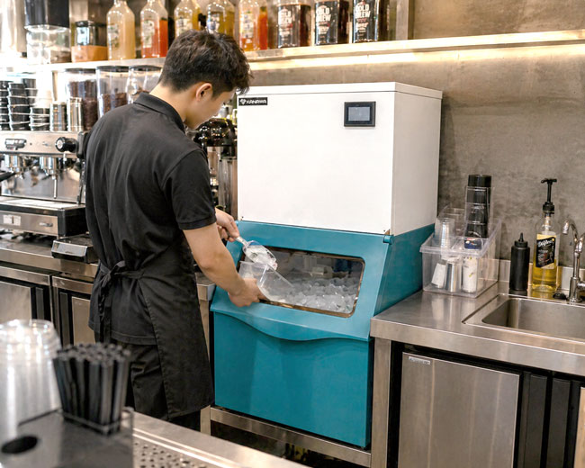 M&aacute;y l&agrave;m đ&aacute; cho qu&aacute;n cafe