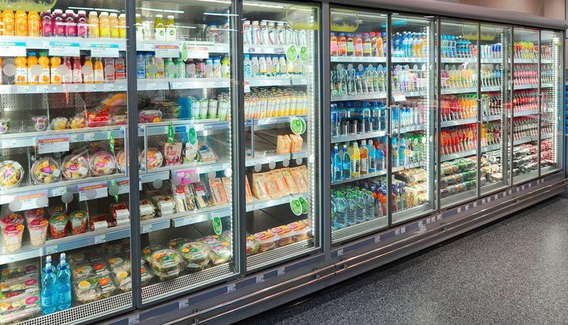 Tủ m&aacute;t đứng nhiều c&aacute;nh cho si&ecirc;u thị