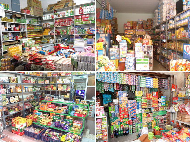 Thiết kế cửa h&agrave;ng tiện lợi nhỏ