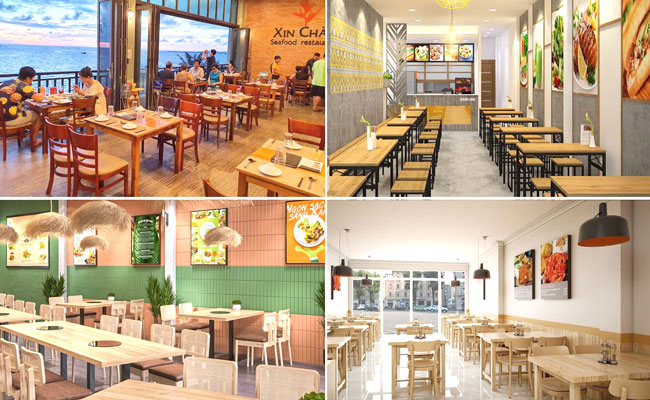Thiết kế qu&aacute;n ăn đẹp phong c&aacute;ch hiện đại