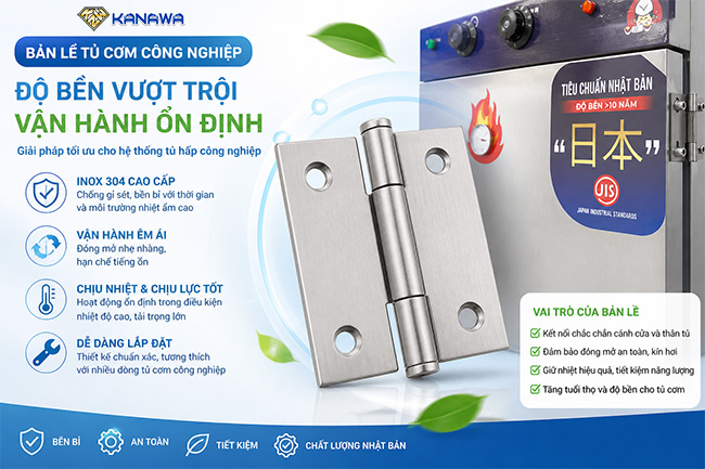 Bản lề tủ cơm Kanawa